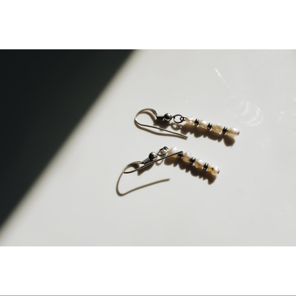 NWOT Genuine Pearl Drops / Sterling Silver